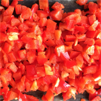 Paprika rød ternet 20x20 mm 1 kg