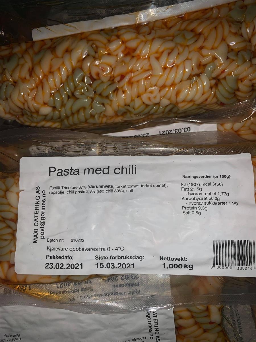 Pasta m/chili