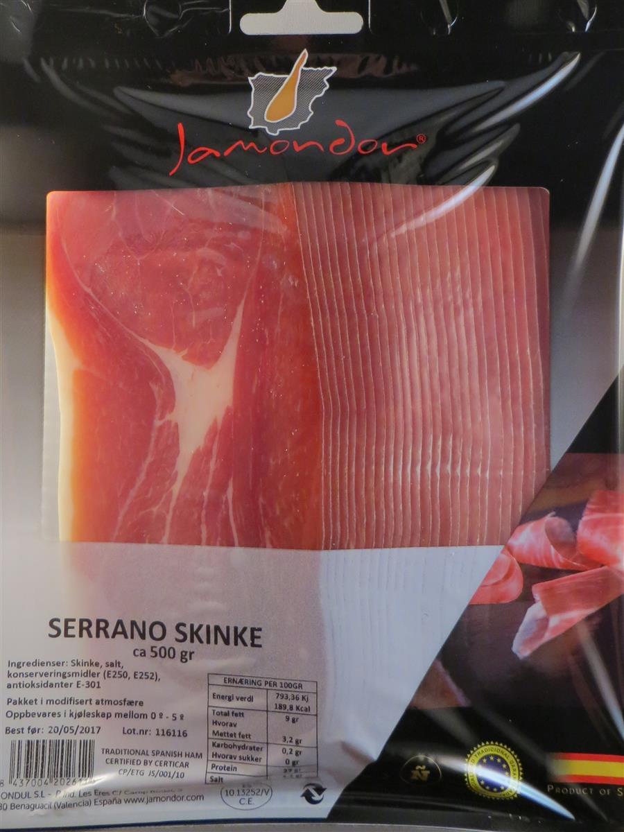 Las Serranoskinke Jamon 6x500 gr