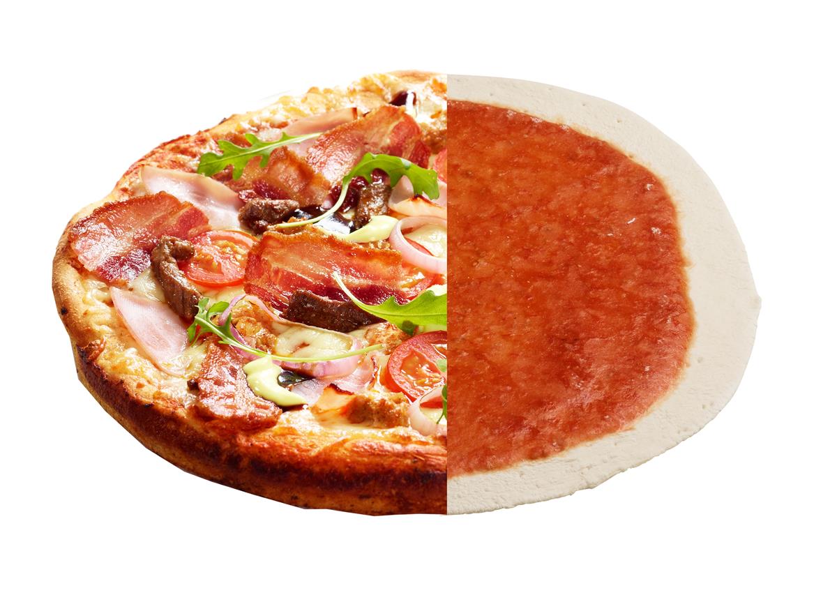 Pizzabunn Slåtto 40 cm 7 stk m/saus